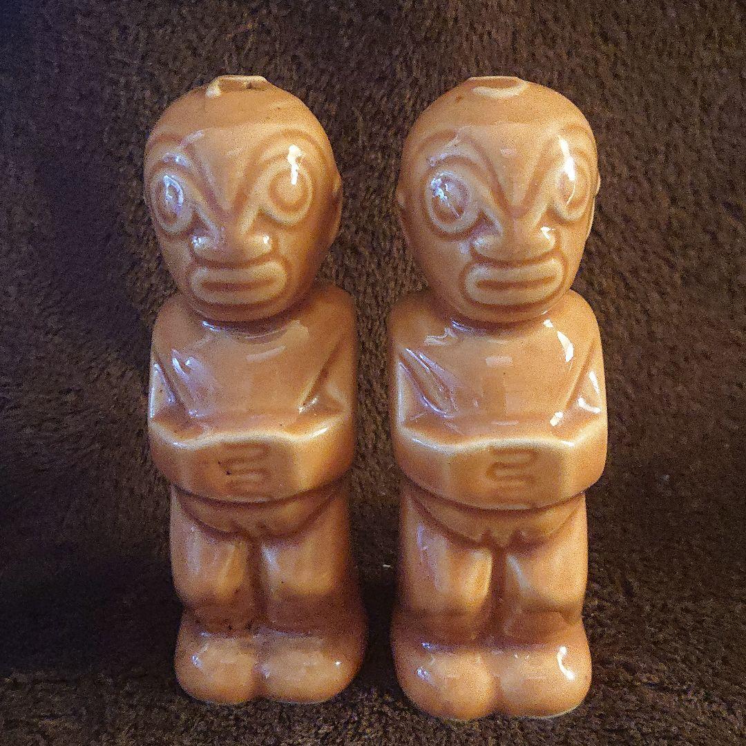 ポリネシア風 テーブル・ソルト&ペッパー・セット 1組