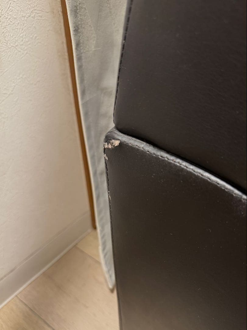 maruni 本革 3人掛けソファ ブラック ロータイプ