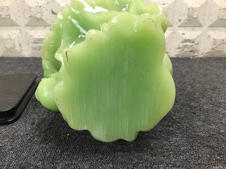 置物　骨董　翡翠　ヒスイ　恵比寿　置き物　緑　水晶　七福神