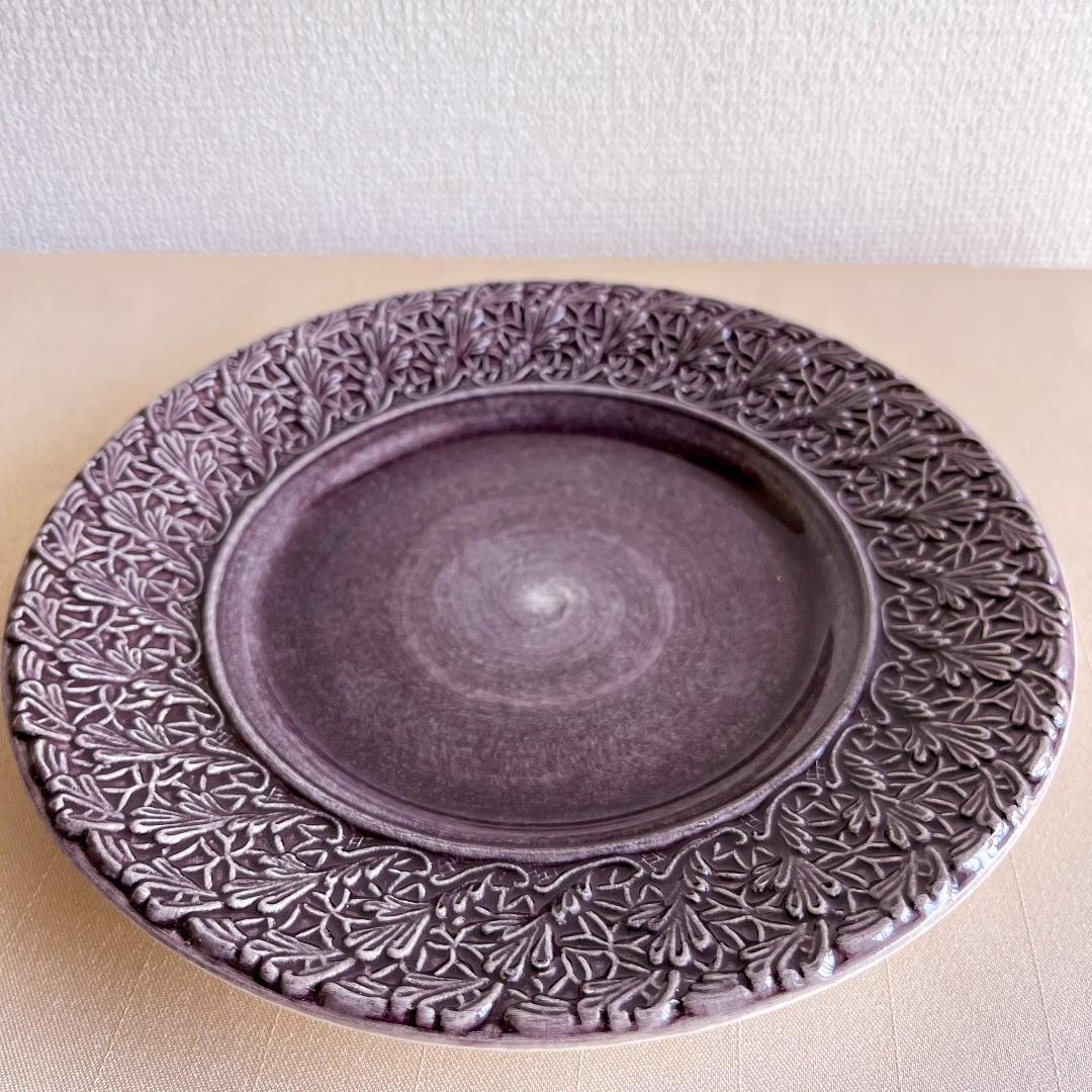 ★新品未使用 超美品★MATEUSマテュース　プラムレースプレート21cm 2枚