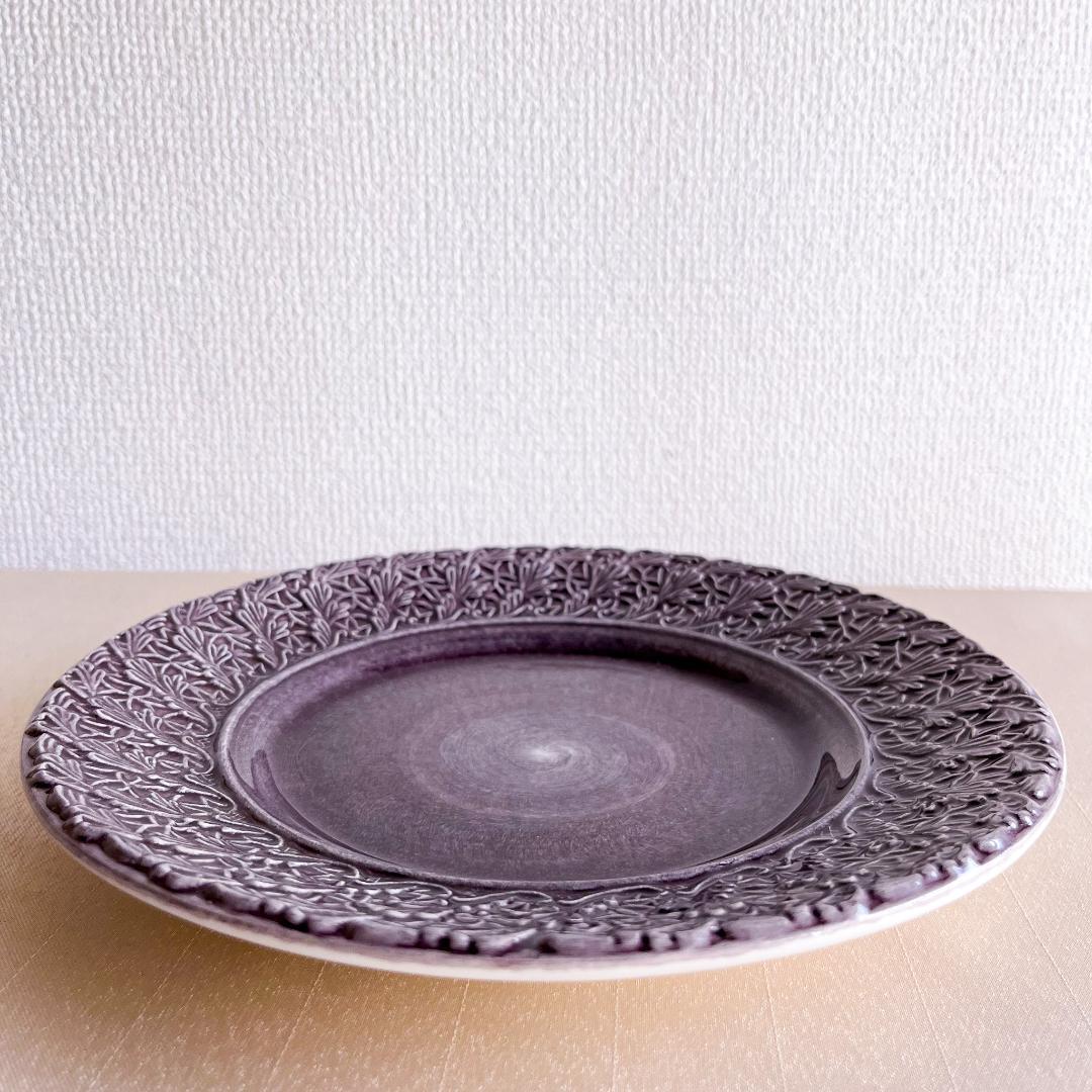 ★新品未使用 超美品★MATEUSマテュース　プラムレースプレート21cm 2枚