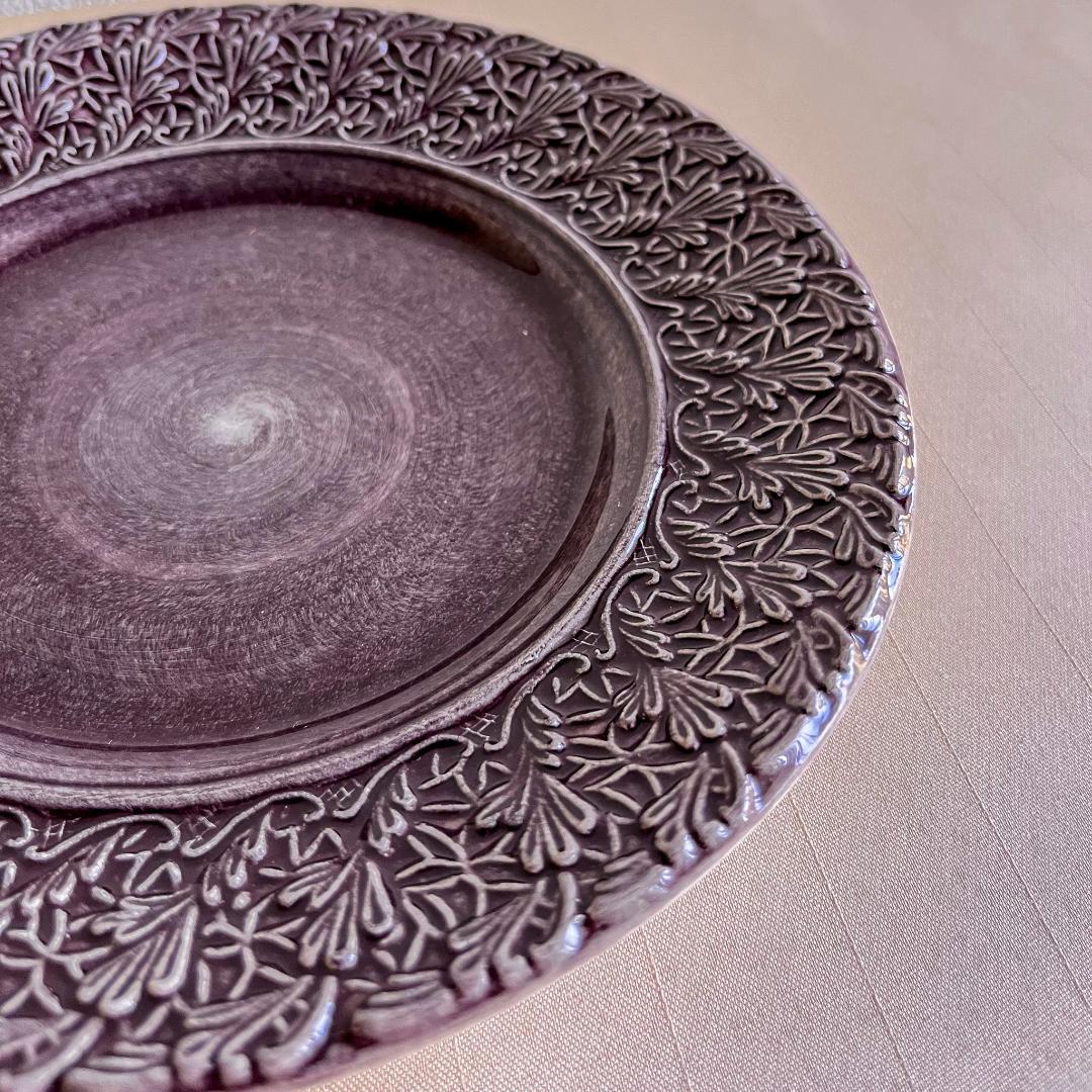 ★新品未使用 超美品★MATEUSマテュース　プラムレースプレート21cm 2枚