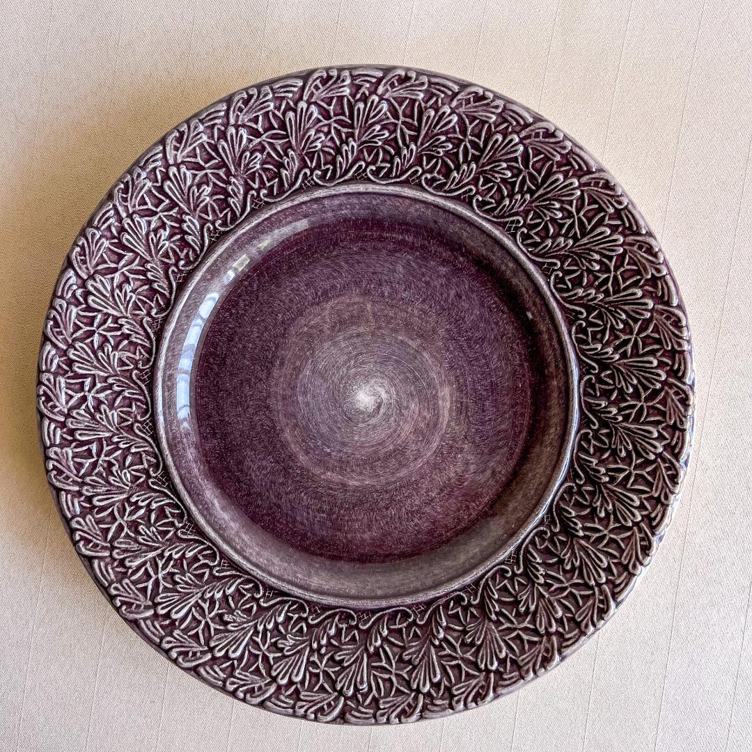 ★新品未使用 超美品★MATEUSマテュース　プラムレースプレート21cm 2枚