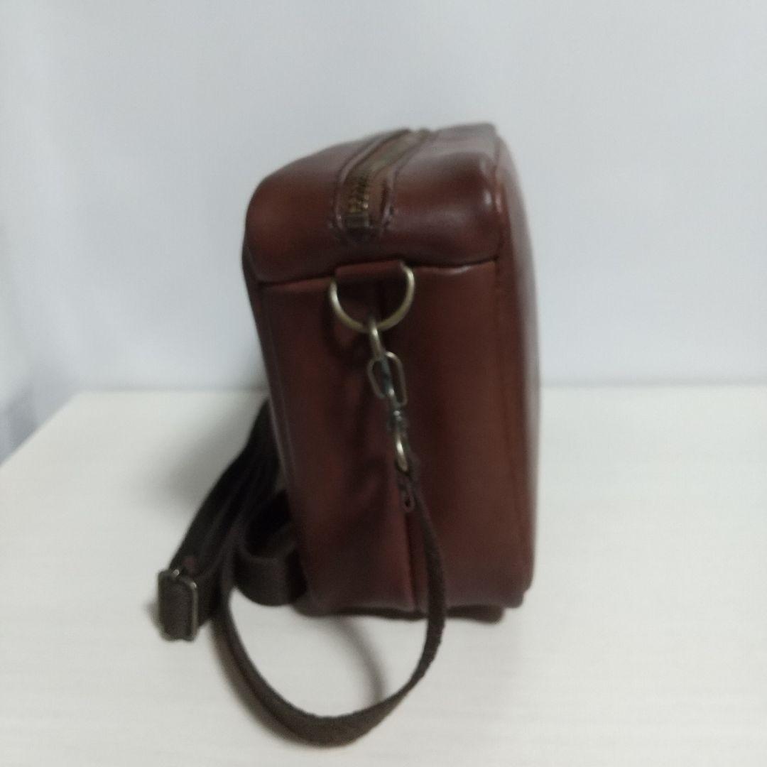 ハンドメイド レザー ショルダーバッグ（ブラウン）
