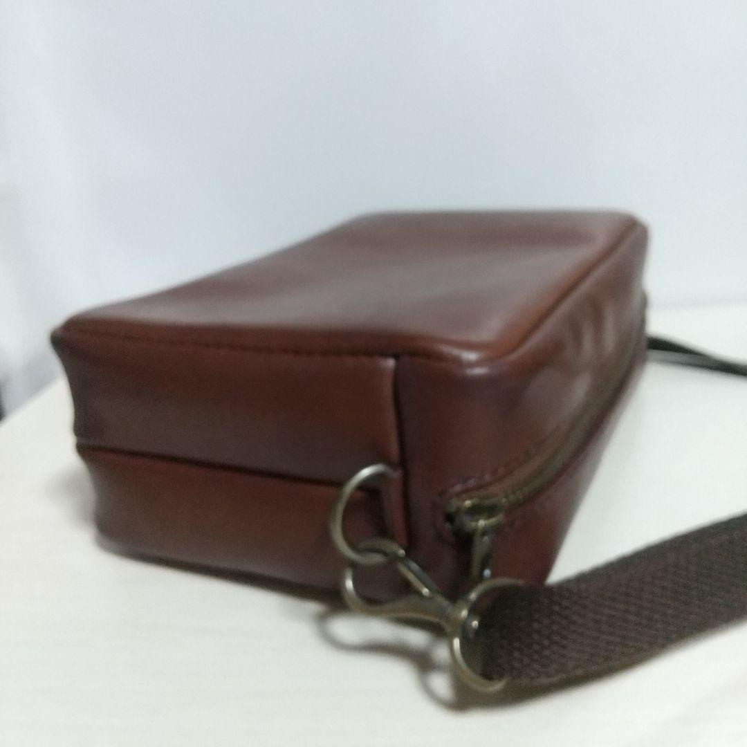 ハンドメイド レザー ショルダーバッグ（ブラウン）