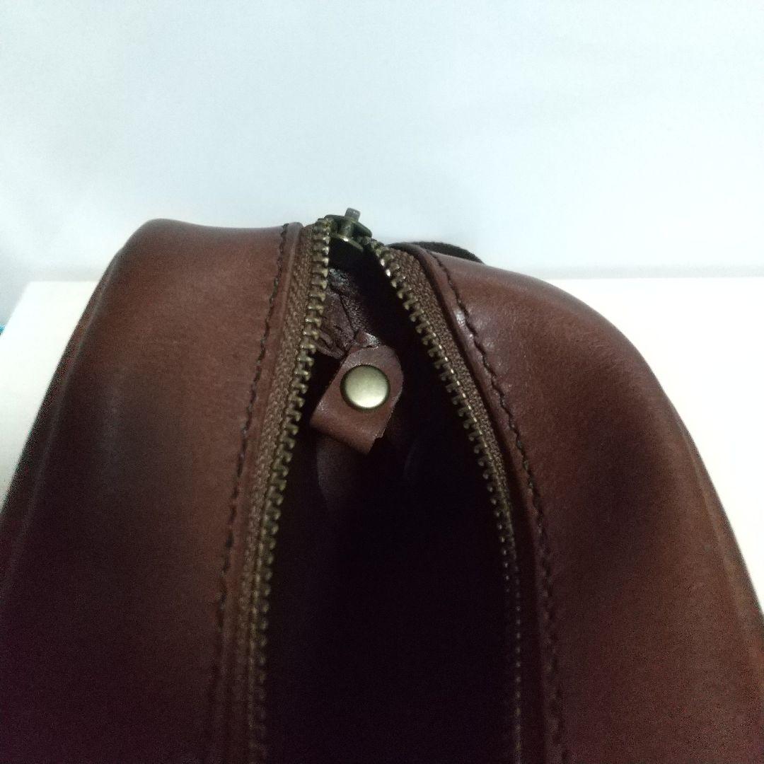 ハンドメイド レザー ショルダーバッグ（ブラウン）