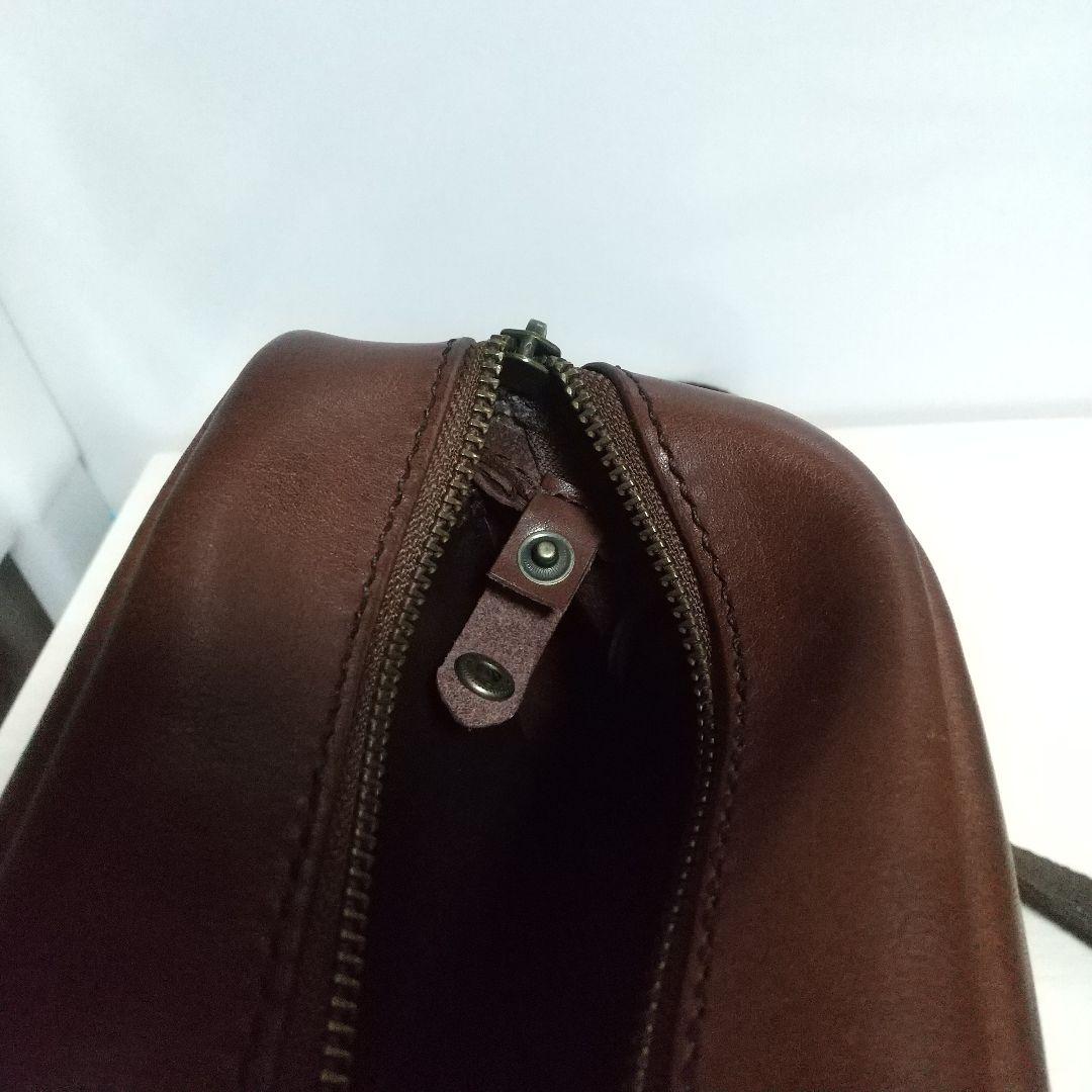 ハンドメイド レザー ショルダーバッグ（ブラウン）