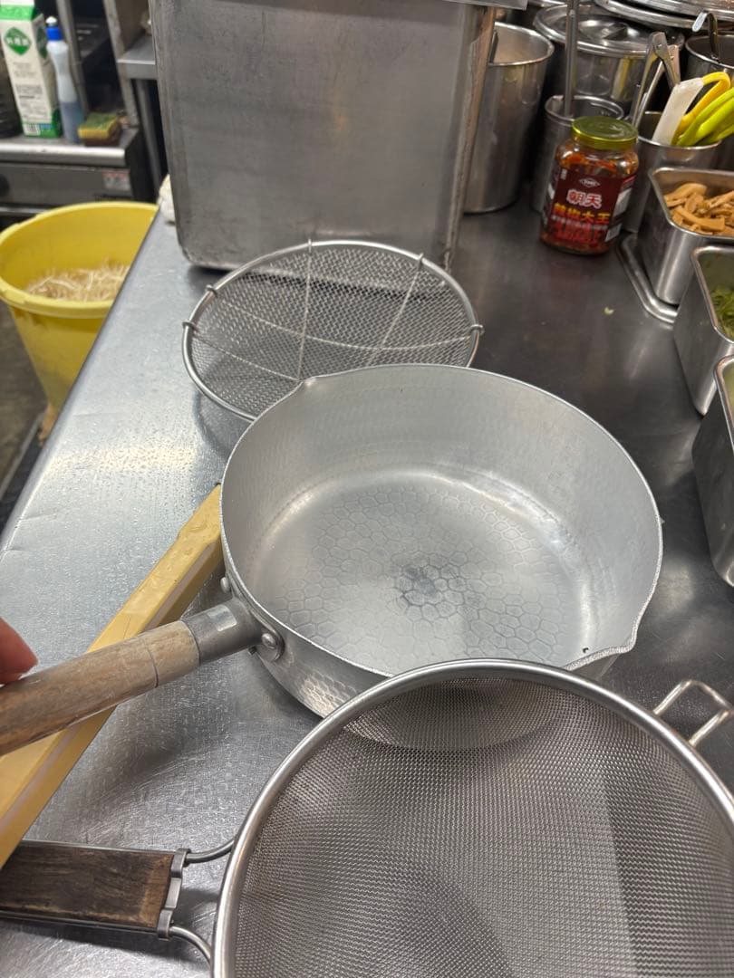 アルミ製 中型 ストレーナー 持ち手付き4点セット