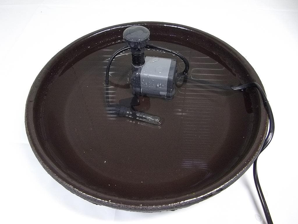 信楽焼 電動つくばい ゆらら 和風照明 噴水