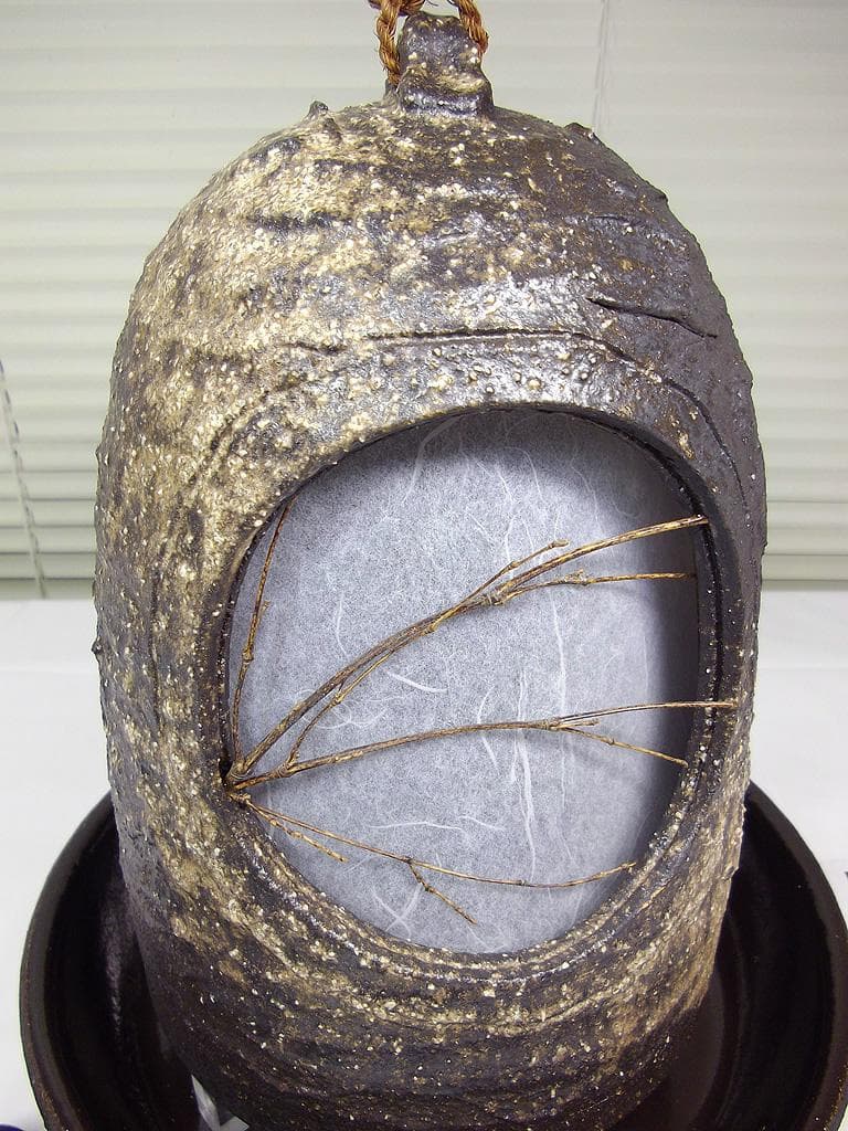 信楽焼 電動つくばい ゆらら 和風照明 噴水