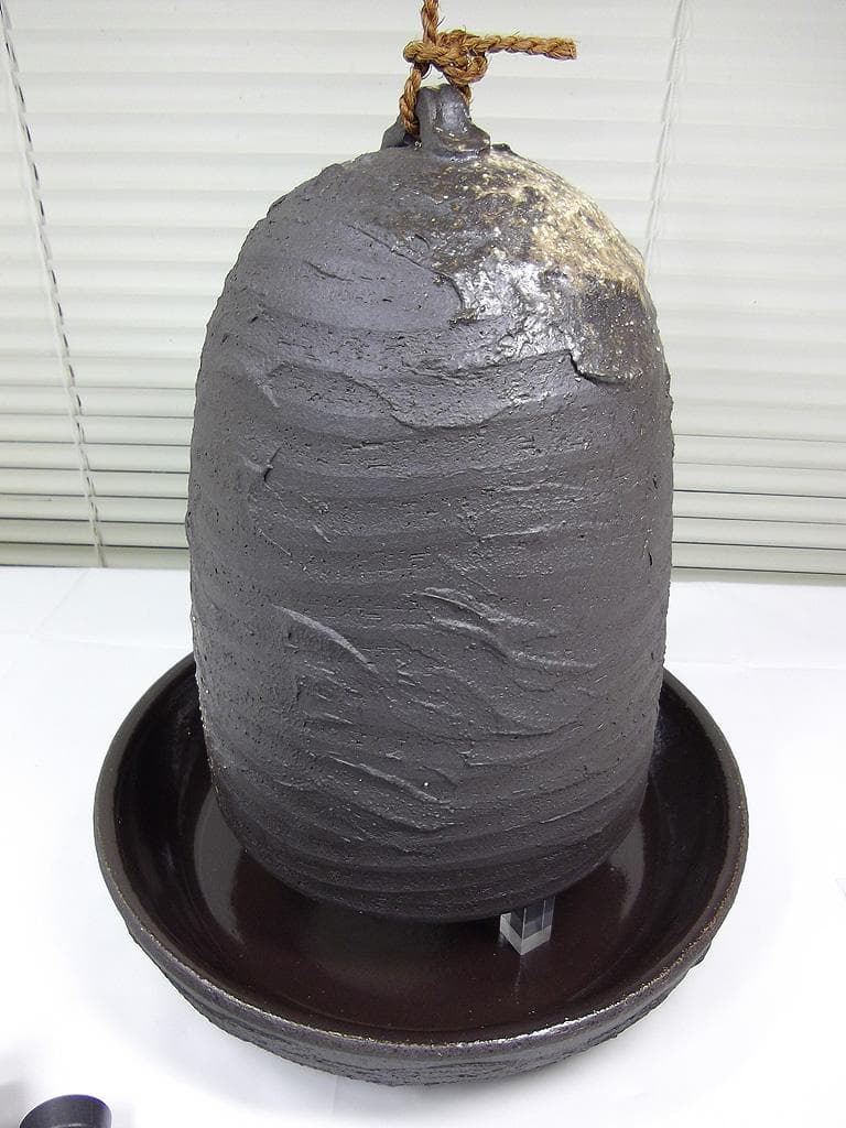 信楽焼 電動つくばい ゆらら 和風照明 噴水