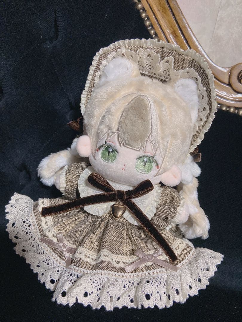 ブラウンチェックドレス