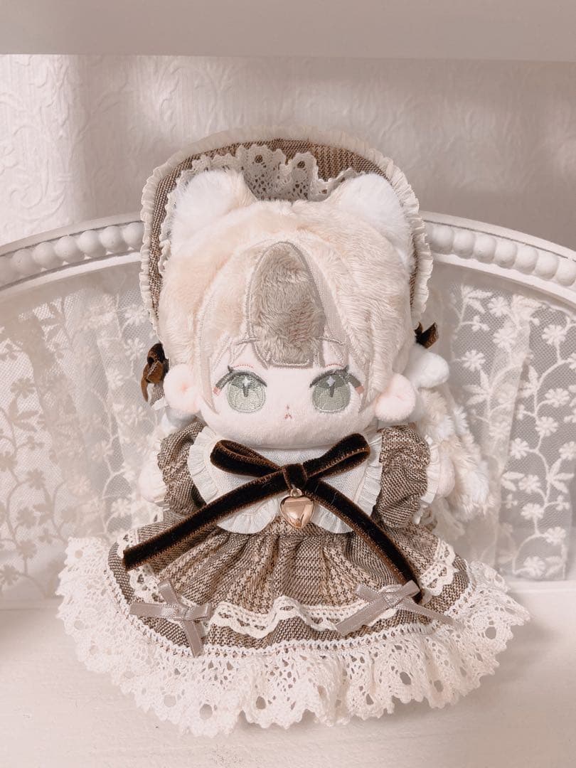 ブラウンチェックドレス