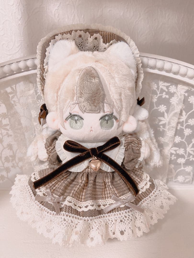 ブラウンチェックドレス