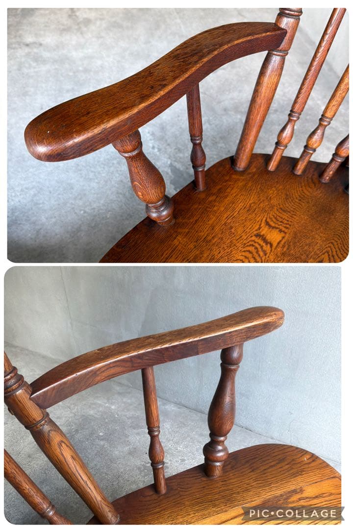 飛騨家具　キツツキ　オールドヴィンテージ　ウィンザーアームチェア　ロースタイル