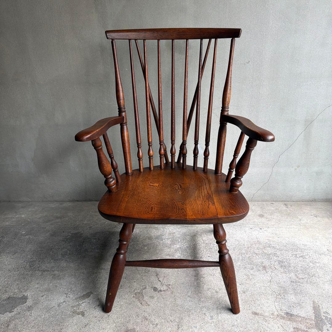 飛騨家具　キツツキ　オールドヴィンテージ　ウィンザーアームチェア　ロースタイル