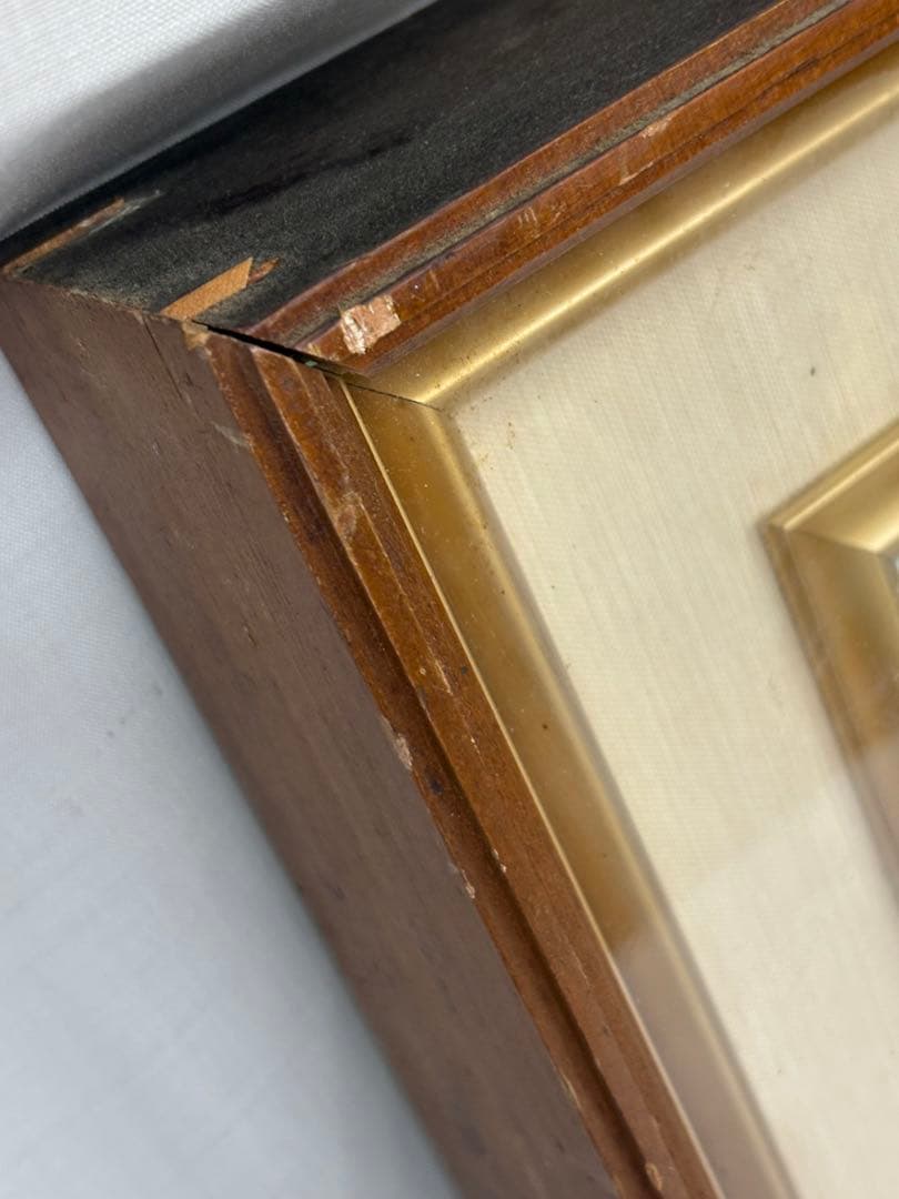 「剣岳」　榎本良一　絵画　油彩画　風景画　額装　共シール