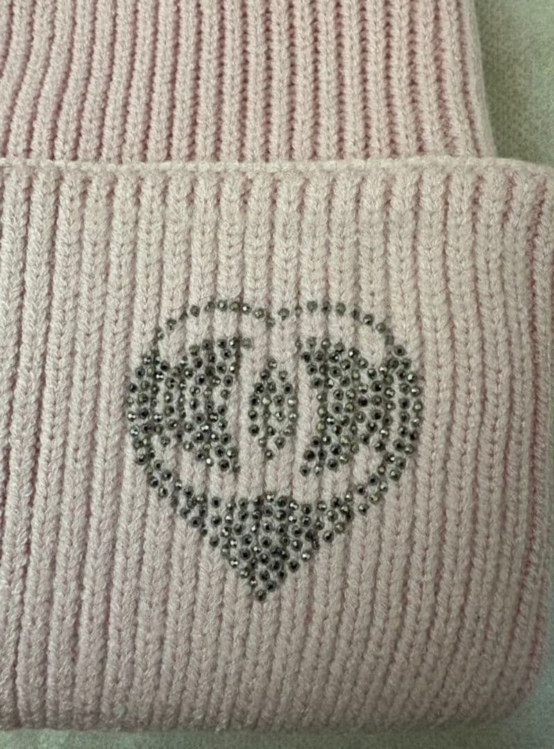 CHANELノベルティニット帽ピンク