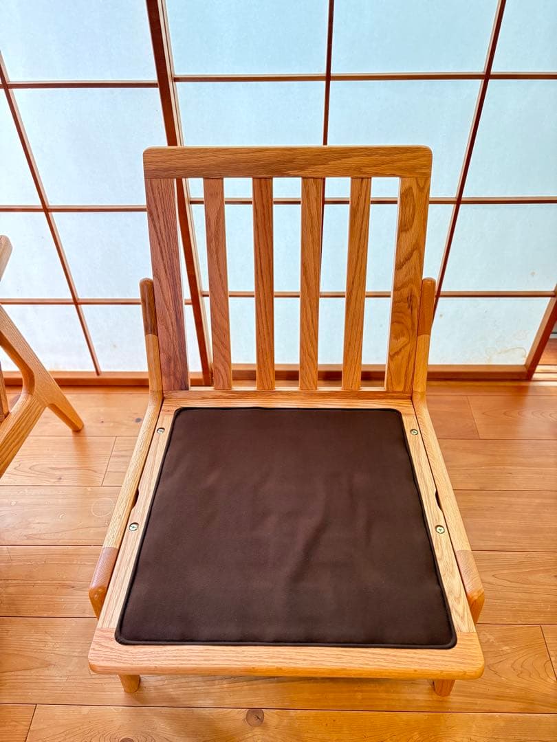 マルニ木工　マルニ60オークフレーム2シーターキノママ　帆布マスタード