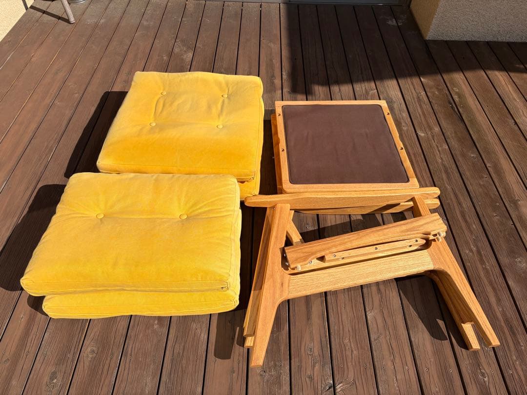 マルニ木工　マルニ60オークフレーム2シーターキノママ　帆布マスタード