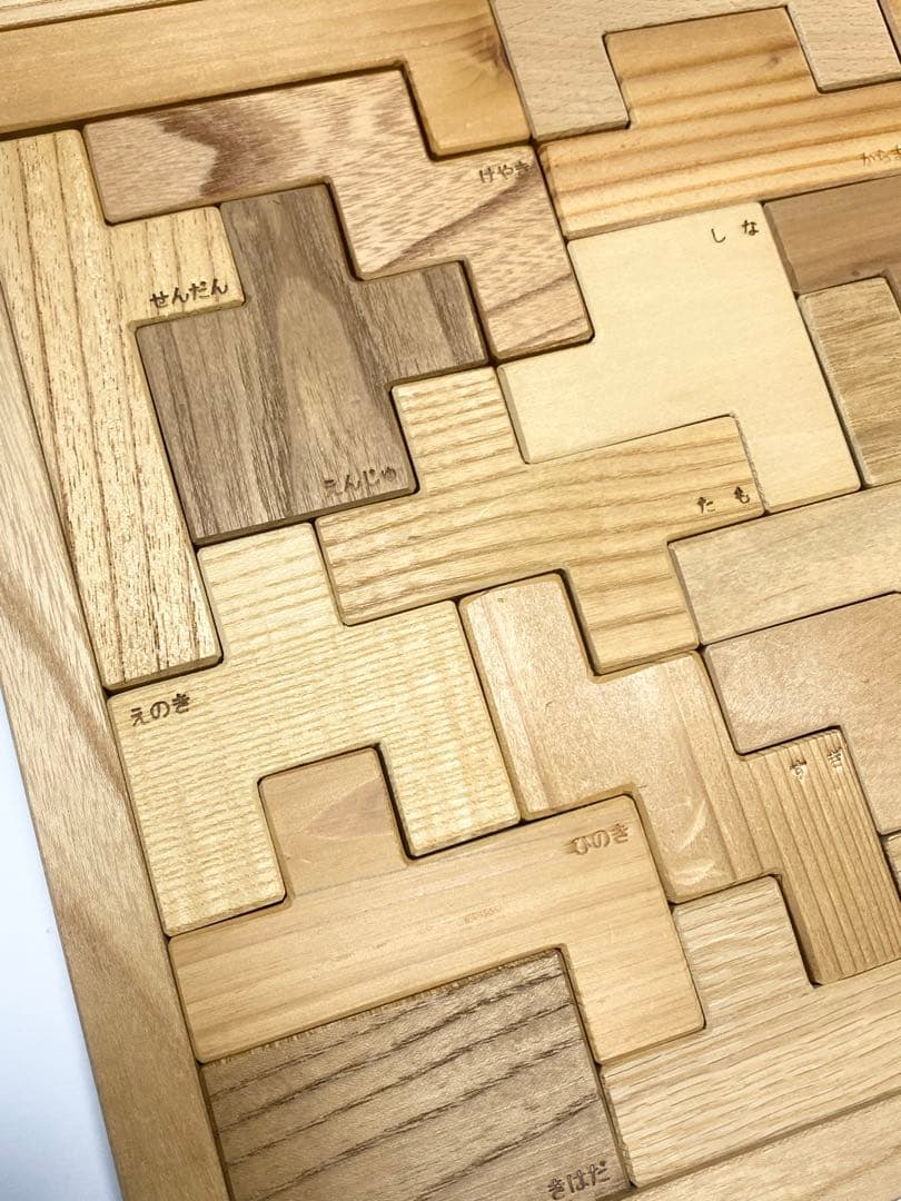 高級木材パズル　木製オブジェ　size：49cm×32cm