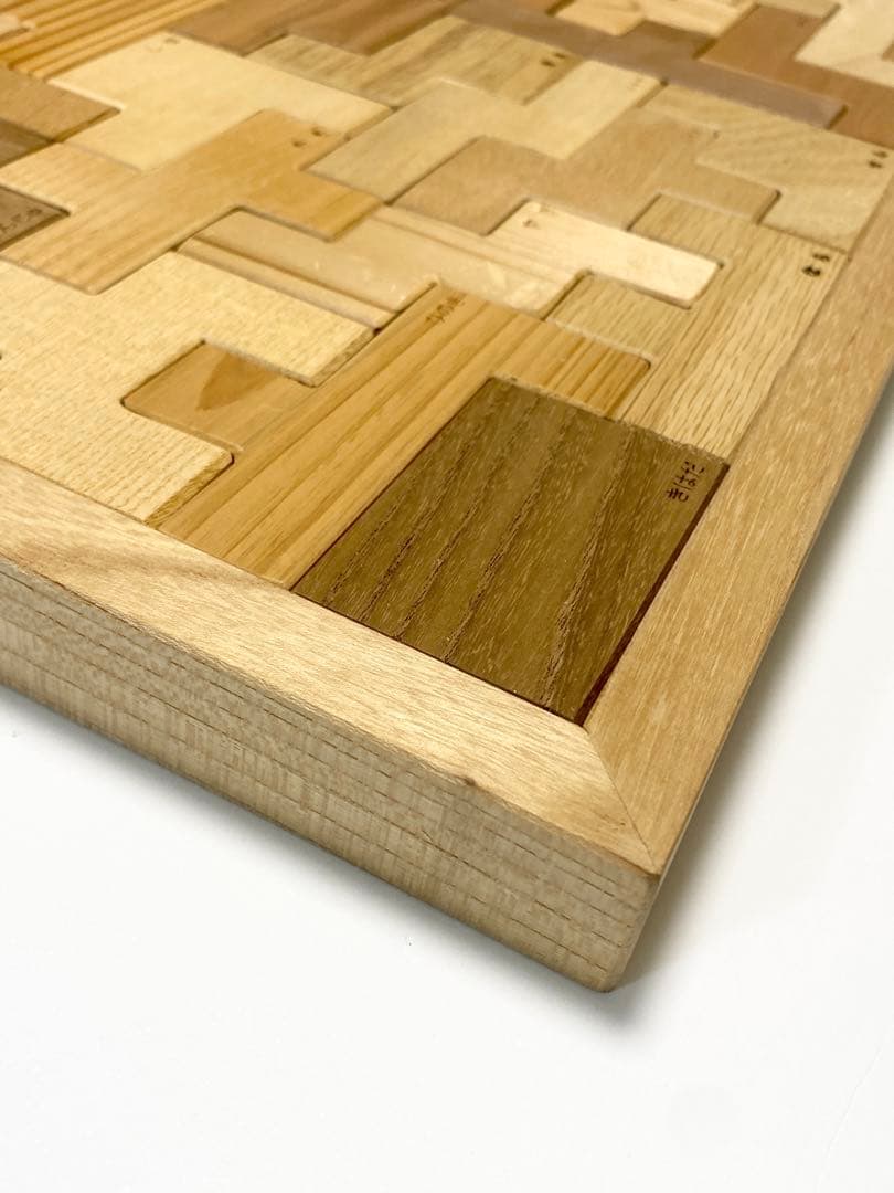 高級木材パズル　木製オブジェ　size：49cm×32cm