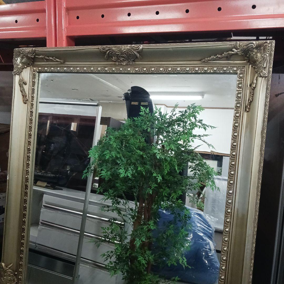 アンティークミラー 全身鏡 アンティーク インテリア 立て掛け式 モダン K