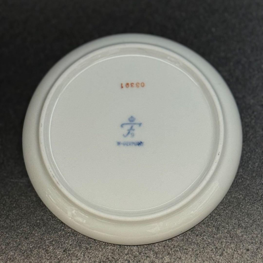 西ドイツ製　フルステンベルク　小皿 3枚セット 花柄 金彩 箱付 ヴィンテージ