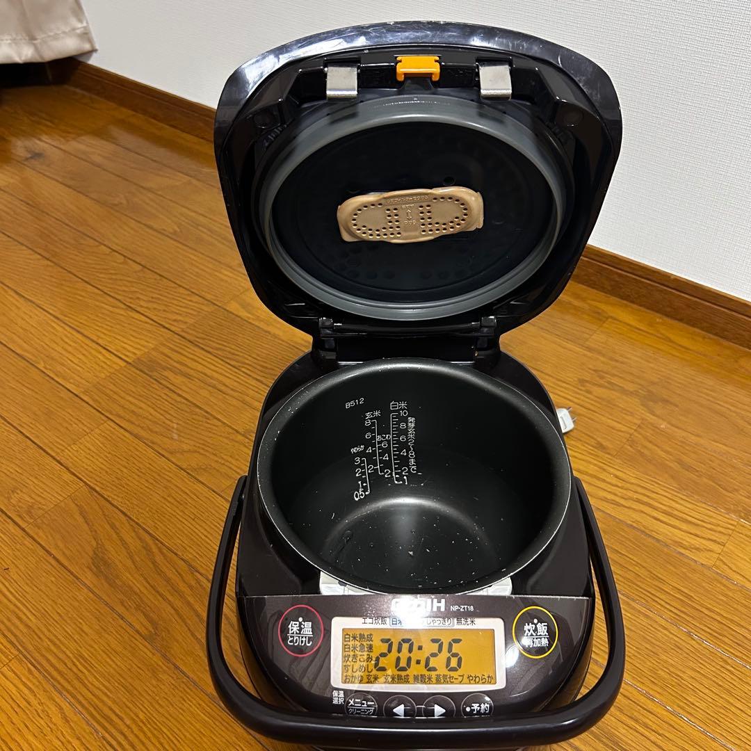 象印 炊飯器 圧力IH NP-ZT18 5.5合 動作確認済 ダークブラウン