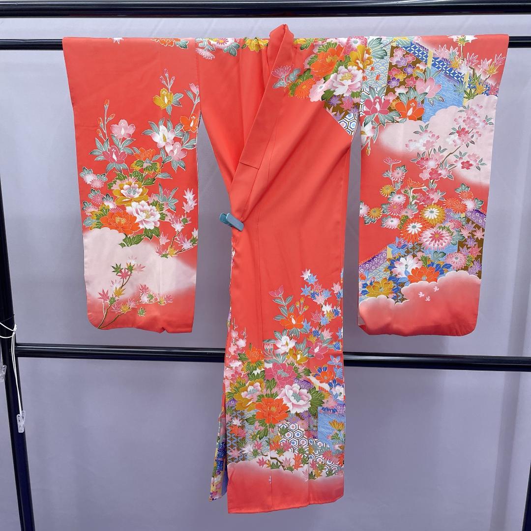 Y★4047★ 子供着物 七五三 女の子 四つ身 単品