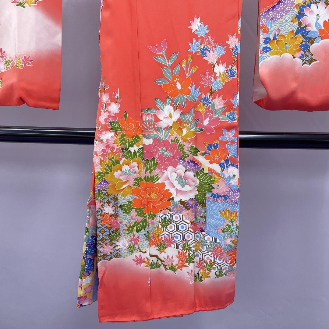 Y★4047★ 子供着物 七五三 女の子 四つ身 単品