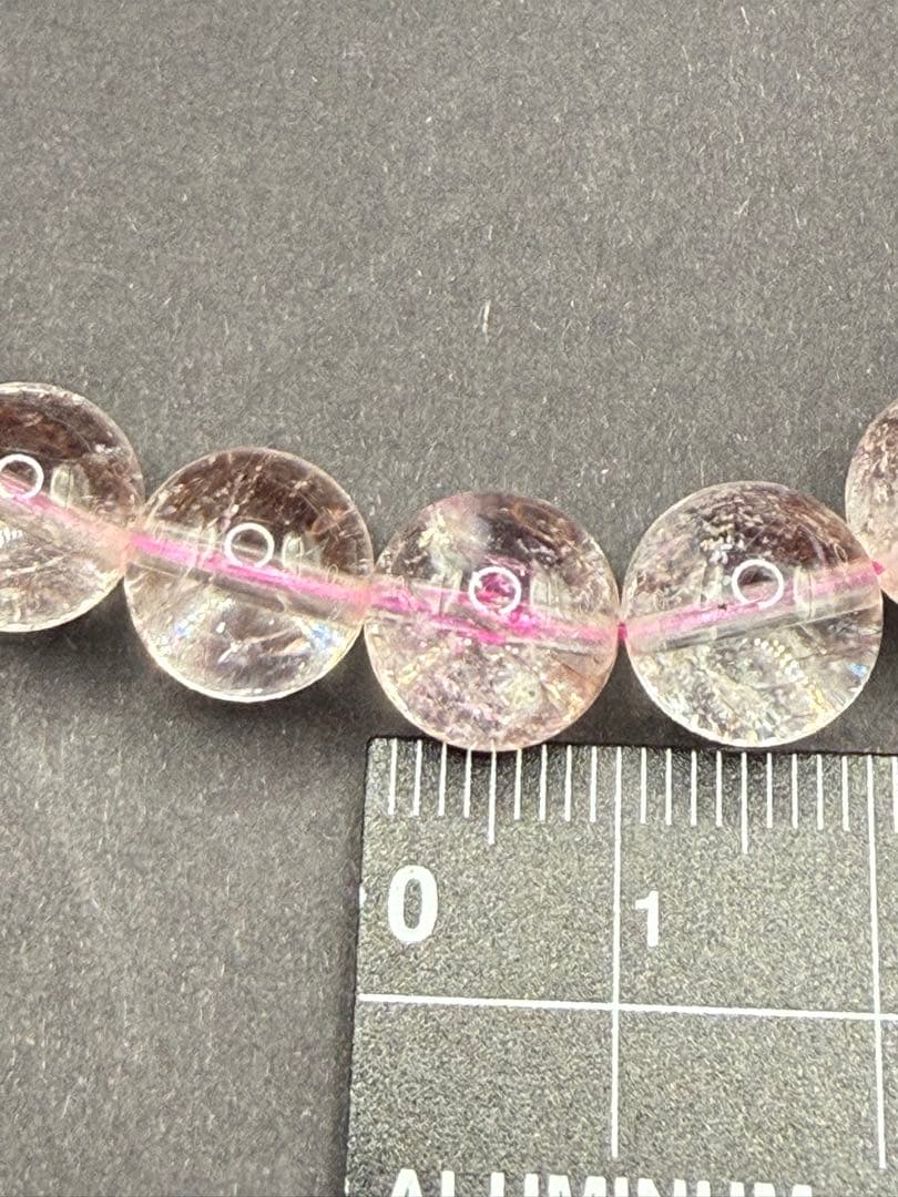 天然石 ピンクサゲニティッククォーツ ブレスレット （内周・15cm）⑧