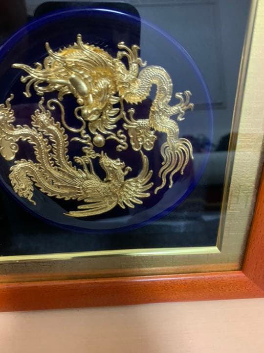 龍の置き物　金泊？　中国　国賓礼品