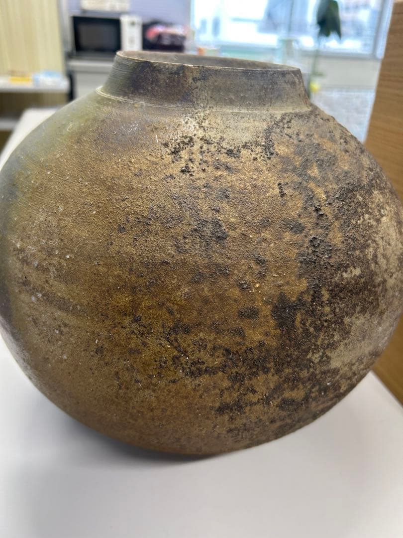 小山一草 備前焼 花器 箱あり