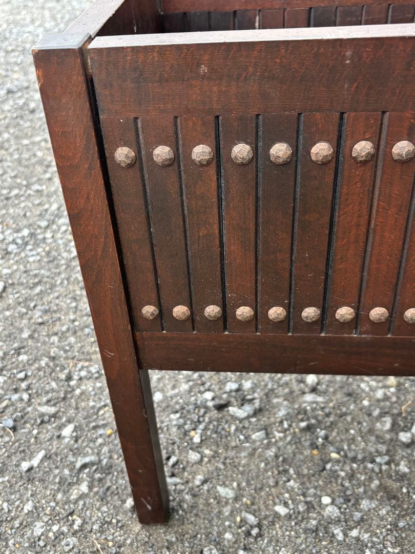 カリモク木製プランター ボックス ダークブラウン