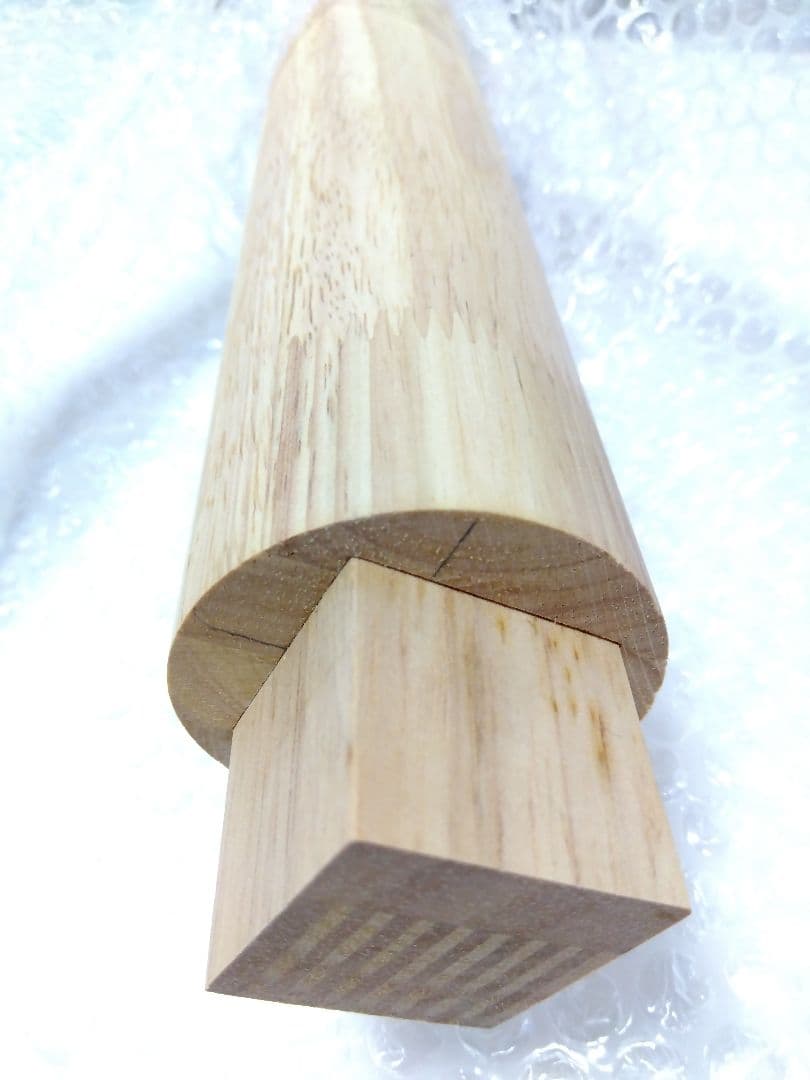 DIYに　ゴム集成材　Φ６０丸棒 長さ１８４３mm　自然塗装クリア色塗装品