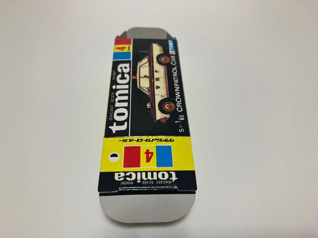 トミカ　日本製　クラウン　パトロールカー　1Aホイール　赤色灯Bタイプ　シール付