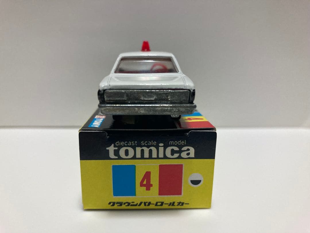 トミカ　日本製　クラウン　パトロールカー　1Aホイール　赤色灯Bタイプ　シール付