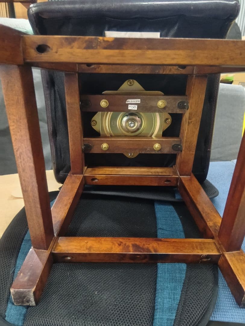 ★最終価格ヴィンテージ MORISHIGE PUレザー アンティーク回転チェア②