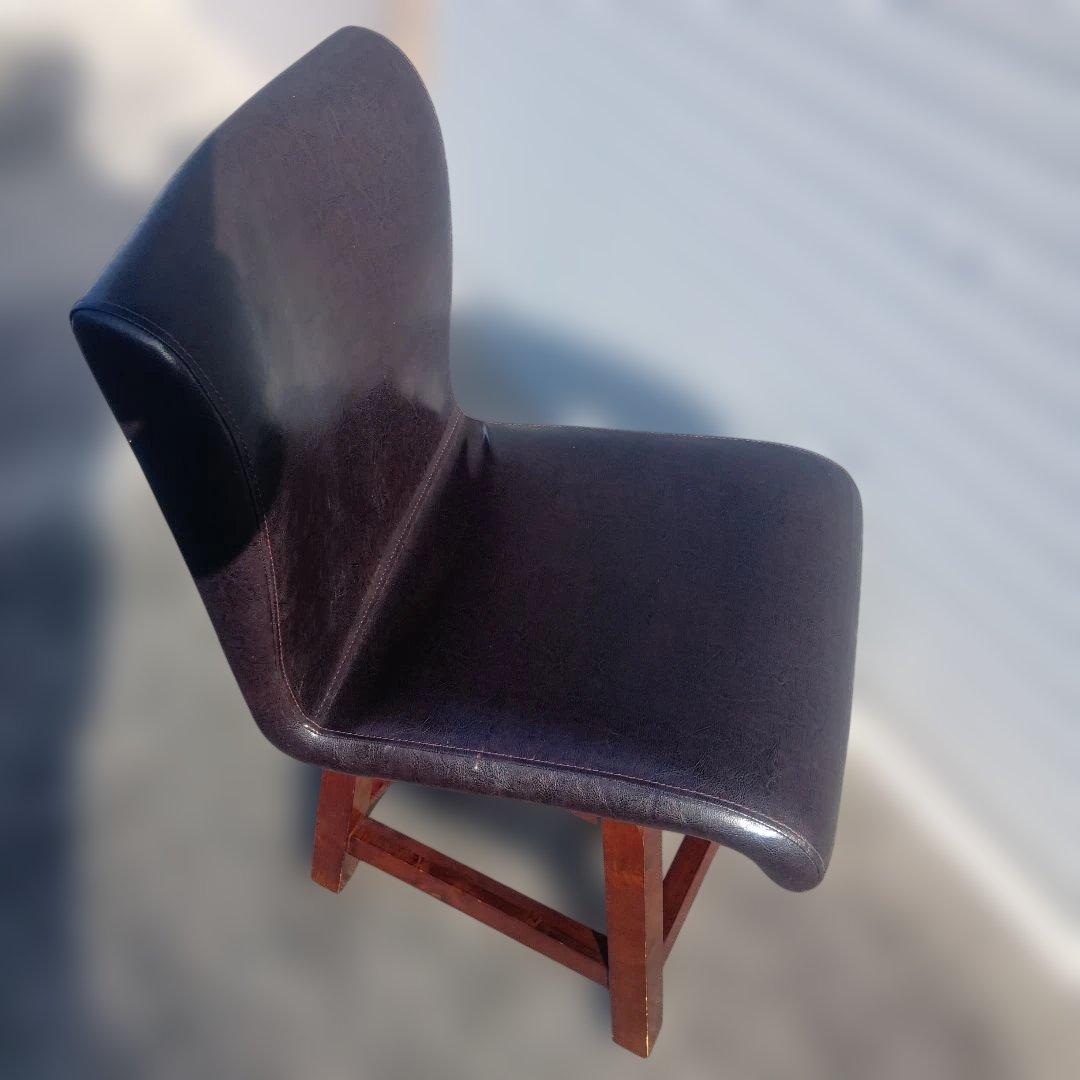 ★最終価格ヴィンテージ MORISHIGE PUレザー アンティーク回転チェア②