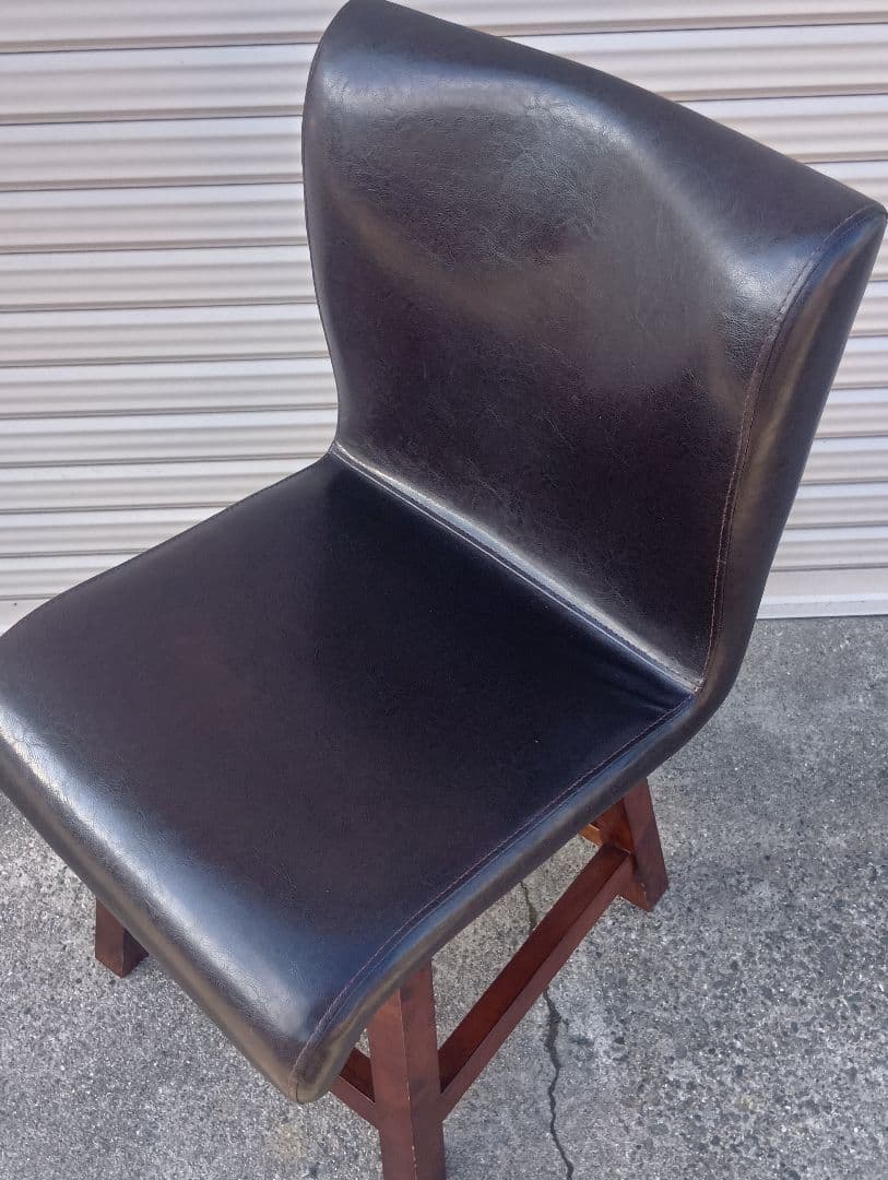 ★最終価格ヴィンテージ MORISHIGE PUレザー アンティーク回転チェア②