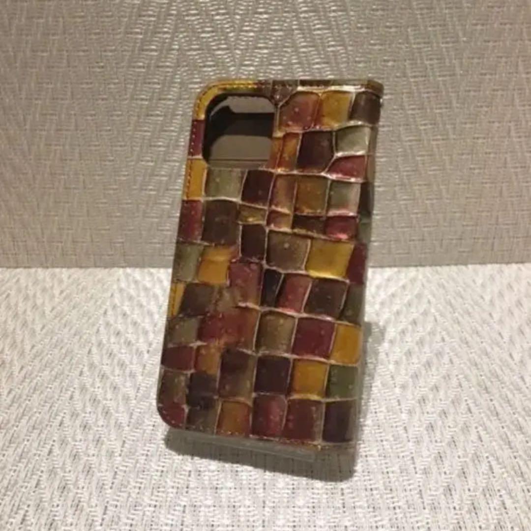 iPhone 11 Pro 本革 ステンドグラス 牛革 マグネット