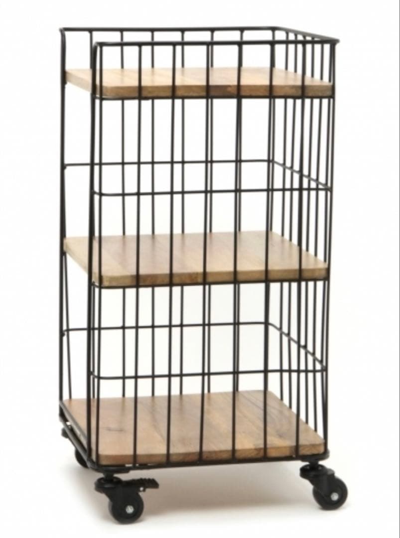 ✨新品【niko and...キャスターラックスクエア収納.三段ワゴン】大人気！