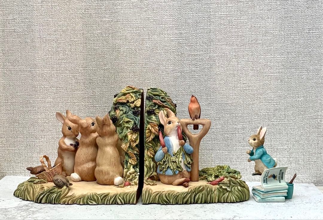 ピーターラビット　ボーダーファインアーツ　【ピーターラビットのブックエンド】