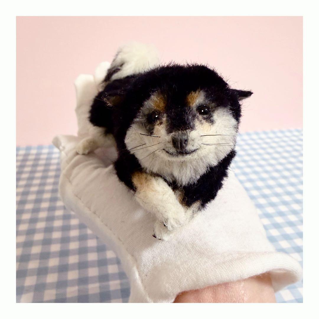 ■送料無料■羊毛フェルト柴犬｜羊毛フェルト黒柴｜柴犬｜黒柴｜豆柴｜柴犬グッズ