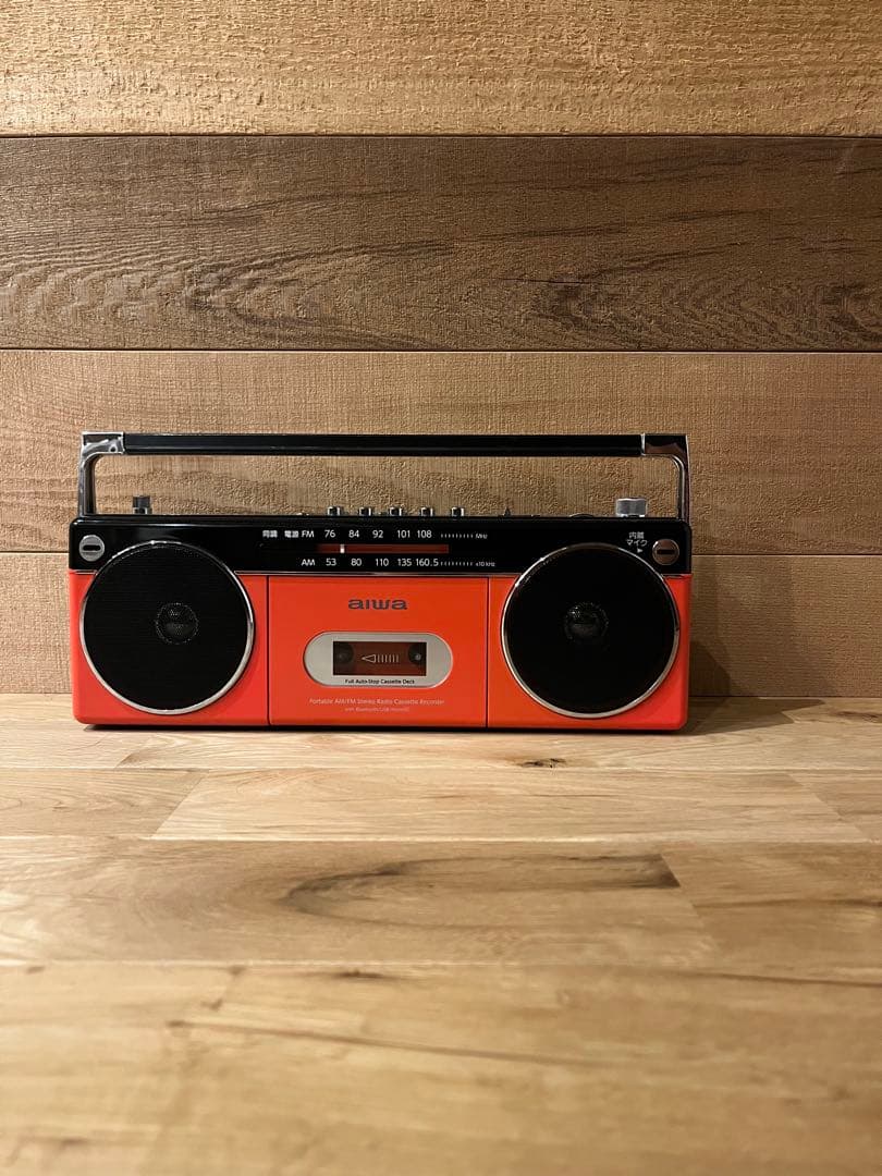 【極美品】aiwa ポータブルラジカセ audio -G RCP2オレンジ