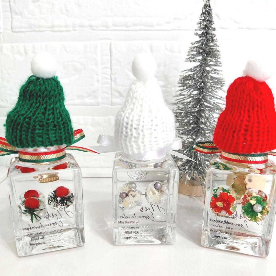 No.151 クリスマスver.冬のぷかぷかハーバリウム3本set