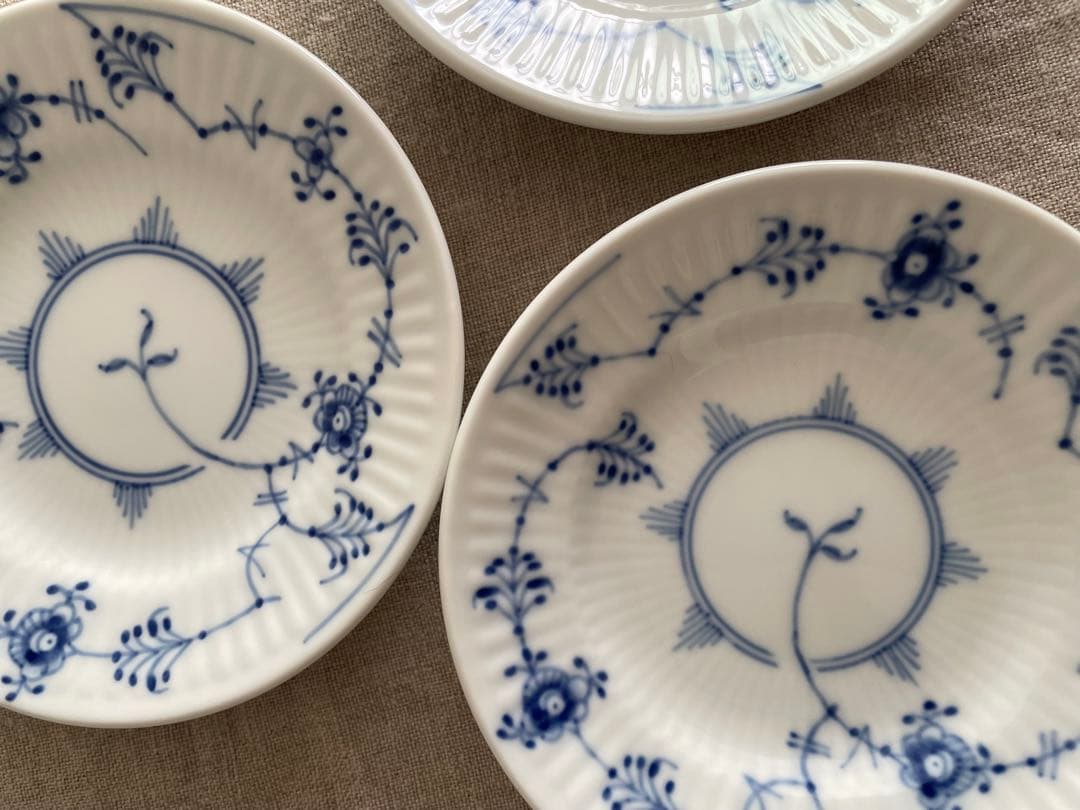 【新品未使用】ロイヤルコペンハーゲン　ブルーコペンハーゲン　ミニプレート3枚