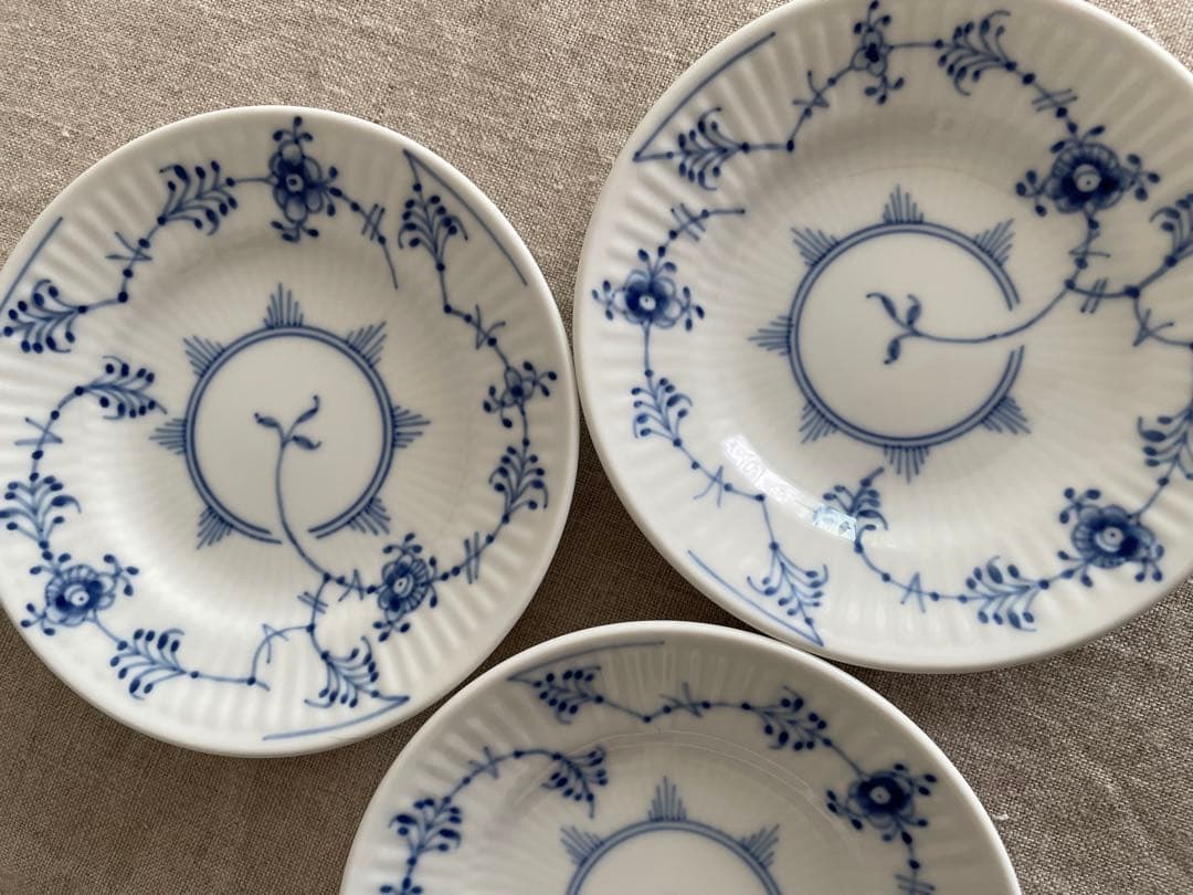 【新品未使用】ロイヤルコペンハーゲン　ブルーコペンハーゲン　ミニプレート3枚