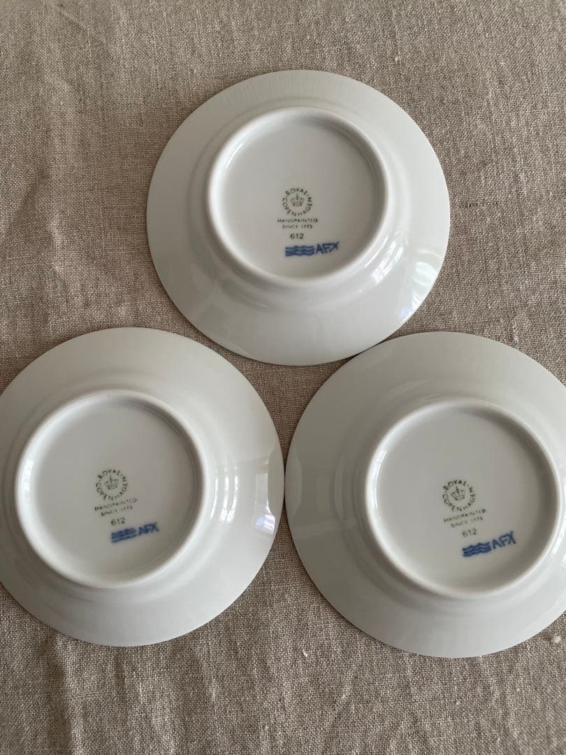 【新品未使用】ロイヤルコペンハーゲン　ブルーコペンハーゲン　ミニプレート3枚